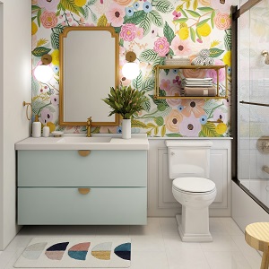Цветная и яркая ванная комната: как преобразить санузел в Лесосибирске - lesosibirsk.mebel54.com | фото
