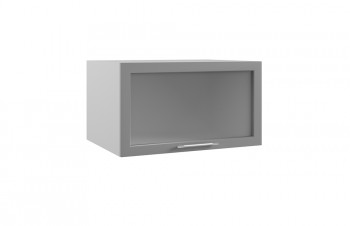 Гарда ГВПГС 800 шкаф верхний горизонтальный глубокий со стеклом высокий (Серый Эмалит/корпус Серый) в Лесосибирске - lesosibirsk.mebel54.com | фото