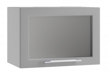 Гарда ПГС 500 шкаф верхний горизонтальный со стеклом (Серый Эмалит/корпус Серый) в Лесосибирске - lesosibirsk.mebel54.com | фото
