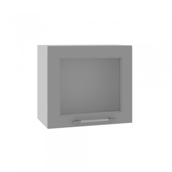 Гарда ВПГС 500 шкаф верхний горизонтальный со стеклом высокий (Серый Эмалит/корпус Серый) в Лесосибирске - lesosibirsk.mebel54.com | фото