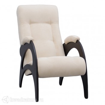 Кресло для отдыха Неаполь Модель 9 без лозы (Венге-эмаль/Ткань Ваниль Verona Vanilla) в Лесосибирске - lesosibirsk.mebel54.com | фото