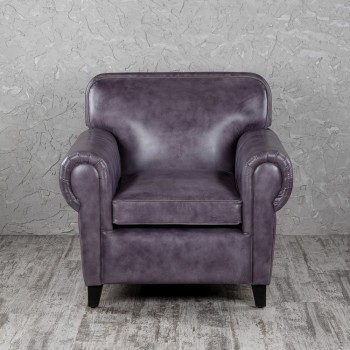 Кресло кожаное Элегант (Фиолетовый) в Лесосибирске - lesosibirsk.mebel54.com | фото