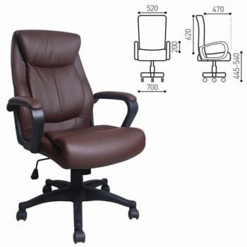 Кресло офисное BRABIX Enter EX-511 (коричневый) в Лесосибирске - lesosibirsk.mebel54.com | фото
