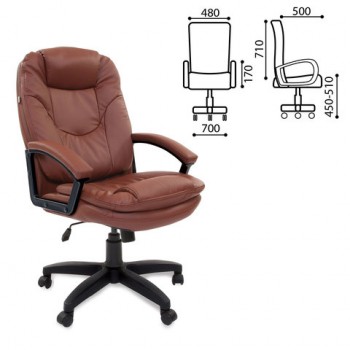 Кресло офисное BRABIX Trend EX-568 (коричневый) в Лесосибирске - lesosibirsk.mebel54.com | фото