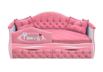 Кровать 160 серии Иллюзия 2 ящика 36 Розовый (мягкий бортик/подушки) в Лесосибирске - lesosibirsk.mebel54.com | фото