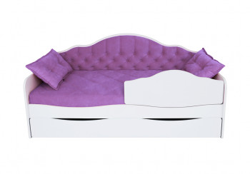 Кровать 170 серии Иллюзия Лайт 1 ящик 32 Фиолетовый (подушки) в Лесосибирске - lesosibirsk.mebel54.com | фото