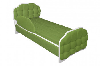 Кровать 190 Атлет Lux 76 Зелёный (мягкий бортик) в Лесосибирске - lesosibirsk.mebel54.com | фото