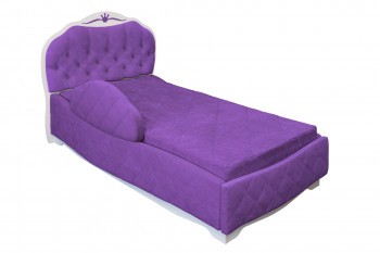 Кровать 190 Гармония Lux 32 Фиолетовый (мягкий бортик) в Лесосибирске - lesosibirsk.mebel54.com | фото