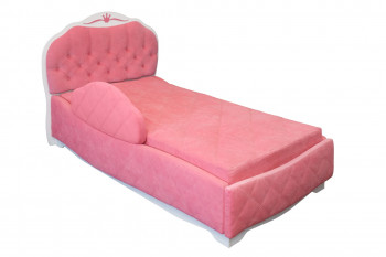 Кровать 190 Гармония Lux 36 Розовый (мягкий бортик) в Лесосибирске - lesosibirsk.mebel54.com | фото