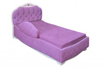 Кровать 190 Гармония Lux 67 Светло-фиолетовый (мягкий бортик) в Лесосибирске - lesosibirsk.mebel54.com | фото