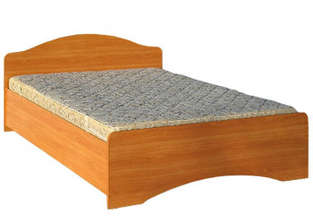 Кровать двойная 1600-1 без матраса (круглые спинки) Вишня Оксфорд в Лесосибирске - lesosibirsk.mebel54.com | фото