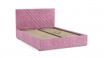 Кровать Гамма ш. 1400 (с основанием для хранения) (велюр тенерифе розовый) в Лесосибирске - lesosibirsk.mebel54.com | фото