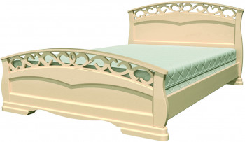 Кровать Грация-1 из массива сосны 1600*2000 Белый античный в Лесосибирске - lesosibirsk.mebel54.com | фото
