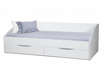 Кровать одинарная "Фея - 3" (симметричная) New/(белый / белый / ДВПО: белый) в Лесосибирске - lesosibirsk.mebel54.com | фото