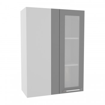 Лофт ВПУС 650 шкаф верхний угловой со стеклом высокий (Дуб майский/корпус Серый) в Лесосибирске - lesosibirsk.mebel54.com | фото