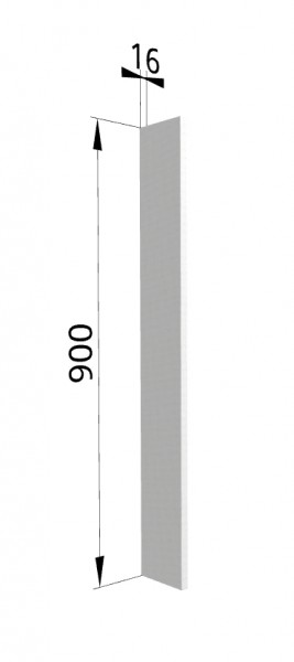 Панель торцевая (для шкафа верхнего торцевого высотой 900 мм) ВПТ 400 Мелисса (Графит скин) в Лесосибирске - lesosibirsk.mebel54.com | фото