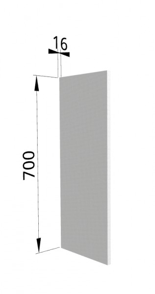 Панель торцевая (для шкафа верхнего высотой 700 мм) П Мелисса (Графит скин) в Лесосибирске - lesosibirsk.mebel54.com | фото