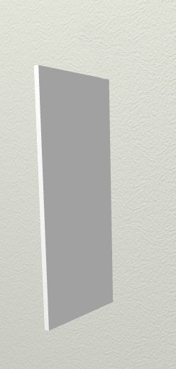 Панель торцевая П Капля (для шкафа верхнего) Белый в Лесосибирске - lesosibirsk.mebel54.com | фото