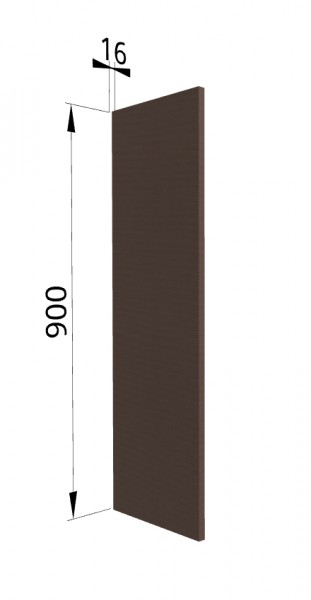 Панель торцевая ВП Квадро (для шкафа верхнего высокого) Шоколад кожа в Лесосибирске - lesosibirsk.mebel54.com | фото