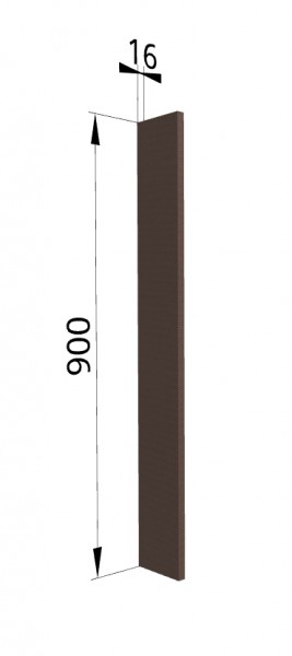 Панель торцевая ВПТ 400 Квадро (для шкафа торцевого верхнего) Шоколад кожа в Лесосибирске - lesosibirsk.mebel54.com | фото