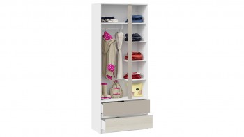 Шкаф для одежды комбинированный «Сканди» Дуб Гарден/Белый/Глиняный серый в Лесосибирске - lesosibirsk.mebel54.com | фото
